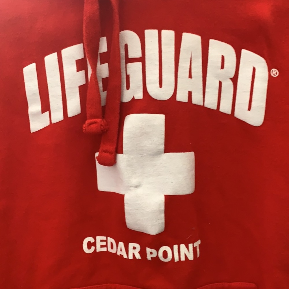 size large (small in women’s) life guard hoodie